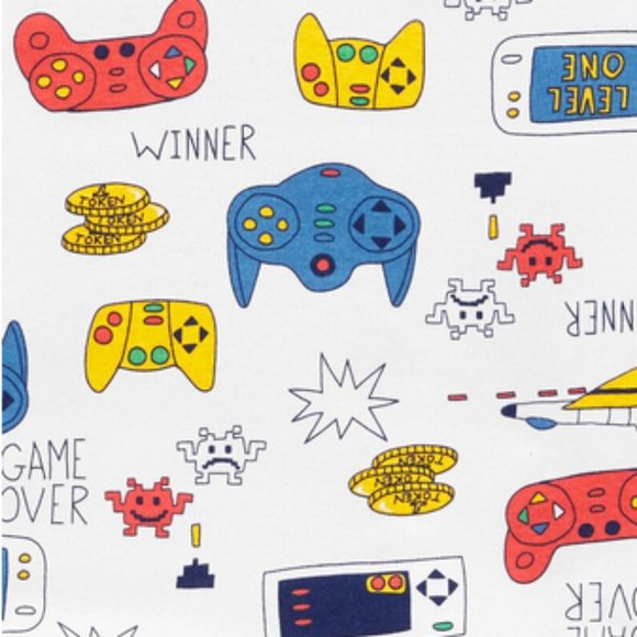 Carter's 2-Piece Pajama PJs ~ Video Games 🎮 ~ Size 6/6A ~ New! - Picture 3 of 8